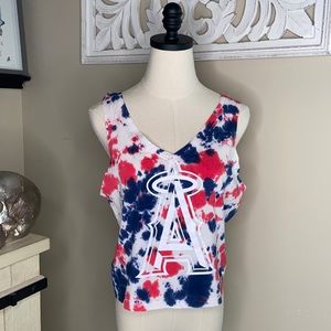 VICTORIAS SECRET PINK MLB COLLECTION ANGELS TIE DYE TANK TOP